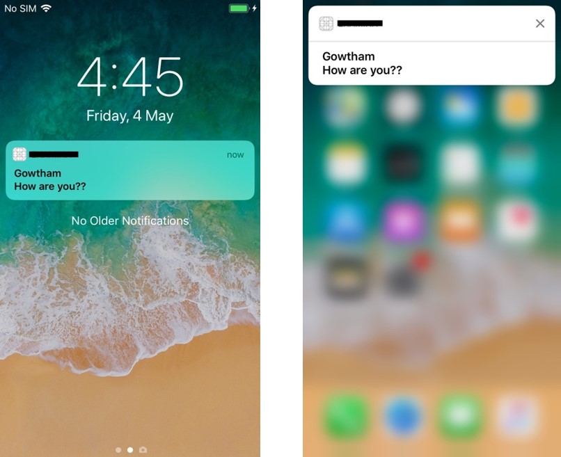 Notification Content in iOS