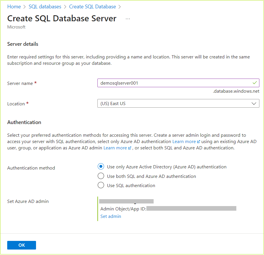 Azure SQL Database Server