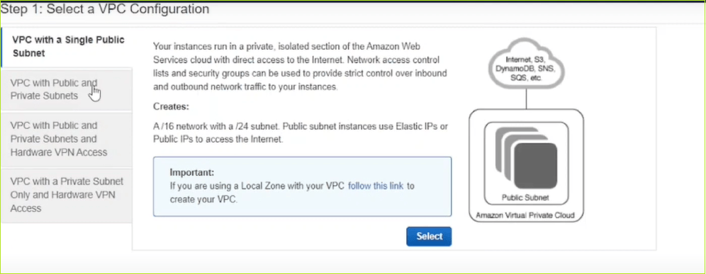 Creating Amazon Virtual Private Cloud