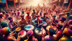 A-lively-group-of-musicians-clad-in-vibrant-colors